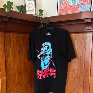 NWOT Star Wars Black Tee with Blue and Red Graphic